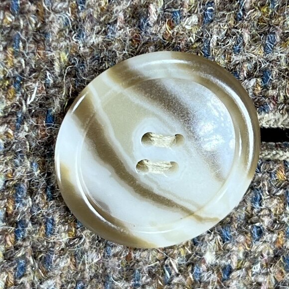 Brooks Brothers Mens 42R Reversible Herringbone Tweed Wool & Cotton Trench Coat - Picture 11 of 16